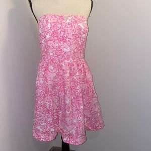 Baby Pink LILLY PULITZER Strapless Tie Sundress